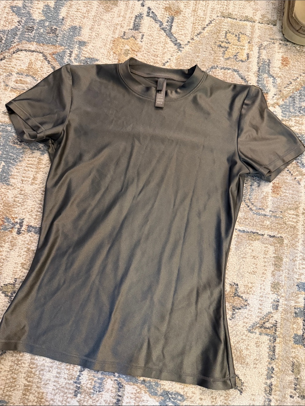 SKIMS Charcoal Short-Sleeve Crew Tee